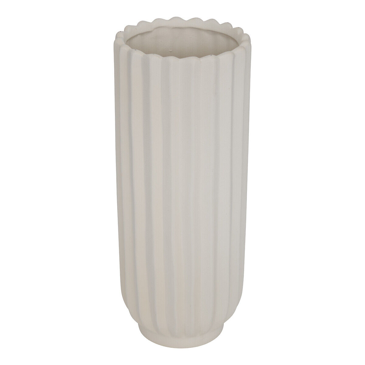 Jarra canelado FERNAN branco em cerâmica 36,5cm