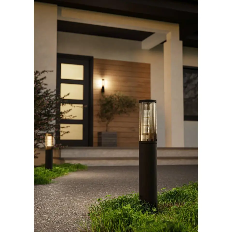 EGLO Salle Sokkellamp - E27 - 46,5 cm - Smoke - Zwart