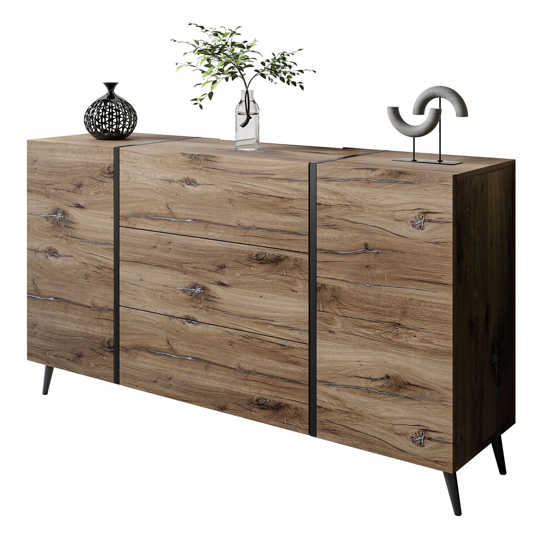 Komoda z szufladami ONYX LOFT na nóżkach PUSH