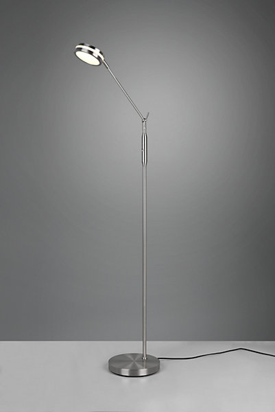 Lampadaire avec variateur tactile LED, nickel mat, 6,5W, 2700-4000K - Trio - Franklin