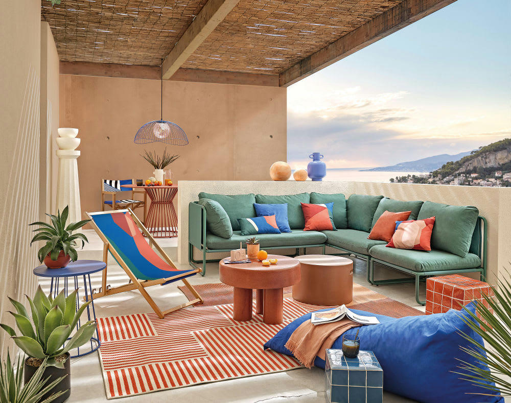 BUENOS-AIRES - Boules déco en argile beige (x2)