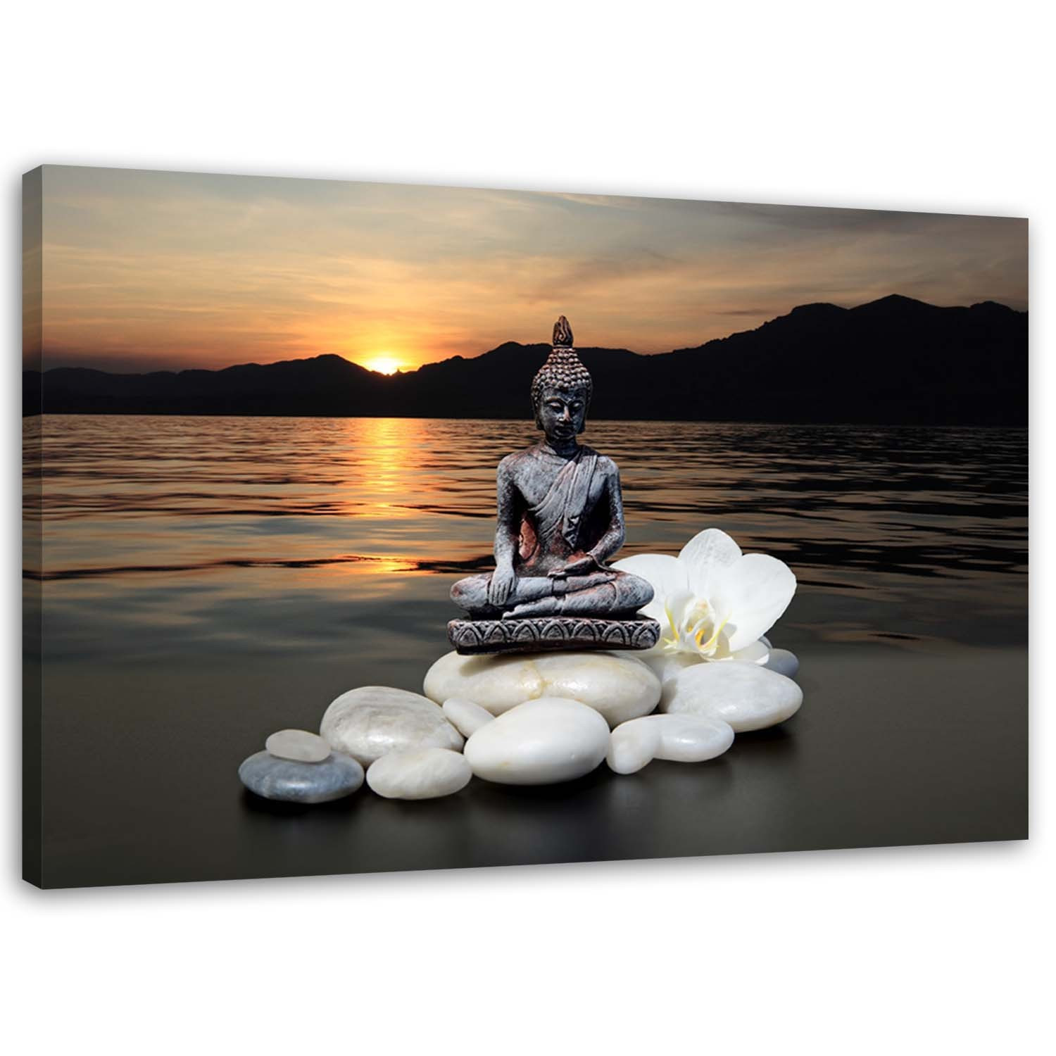Feeby Obraz Buddha na tle zachodzącego słońca 60x40