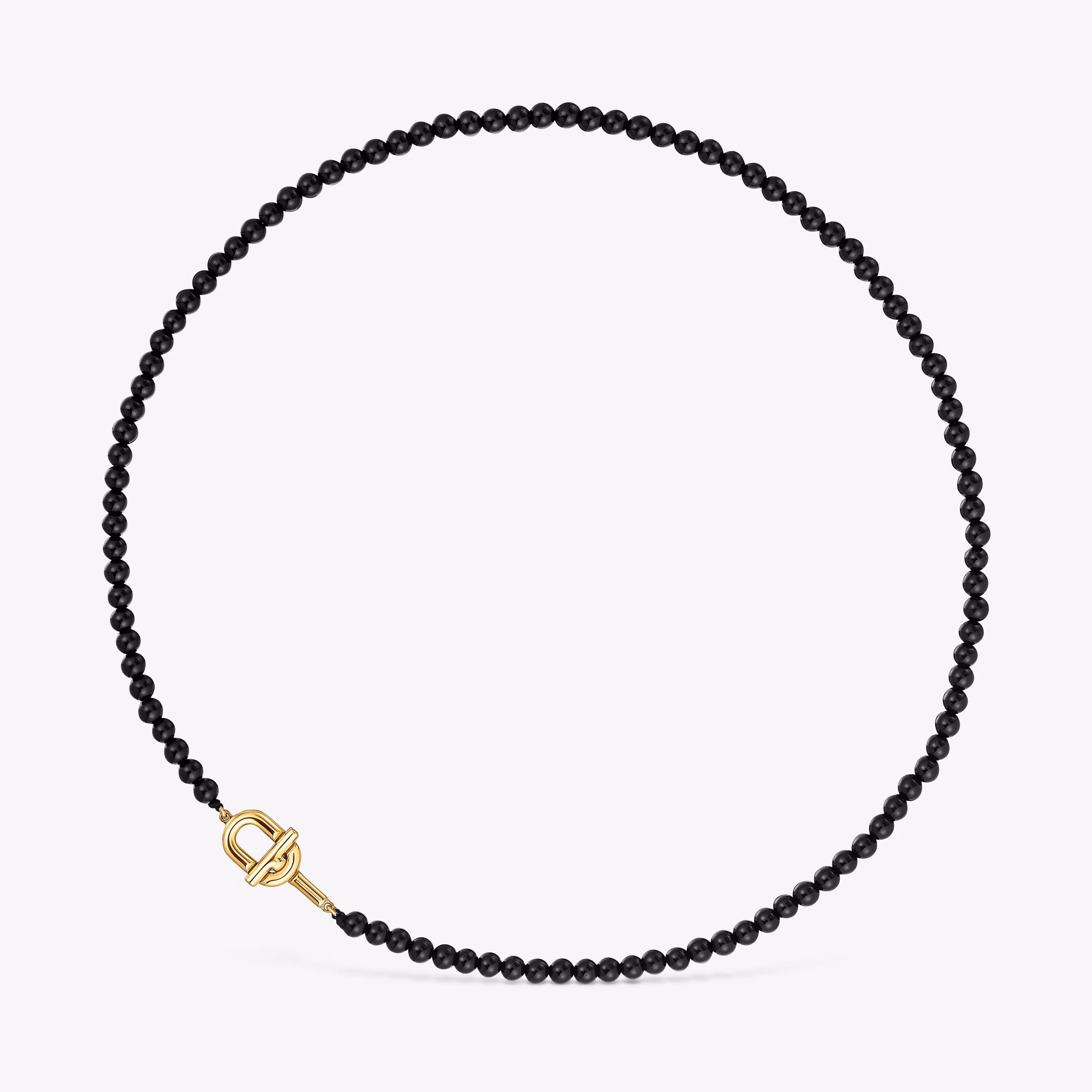 Collar con baño de oro 18 kt sobre plata y ónix 50 cm TOUS MANIFESTO
