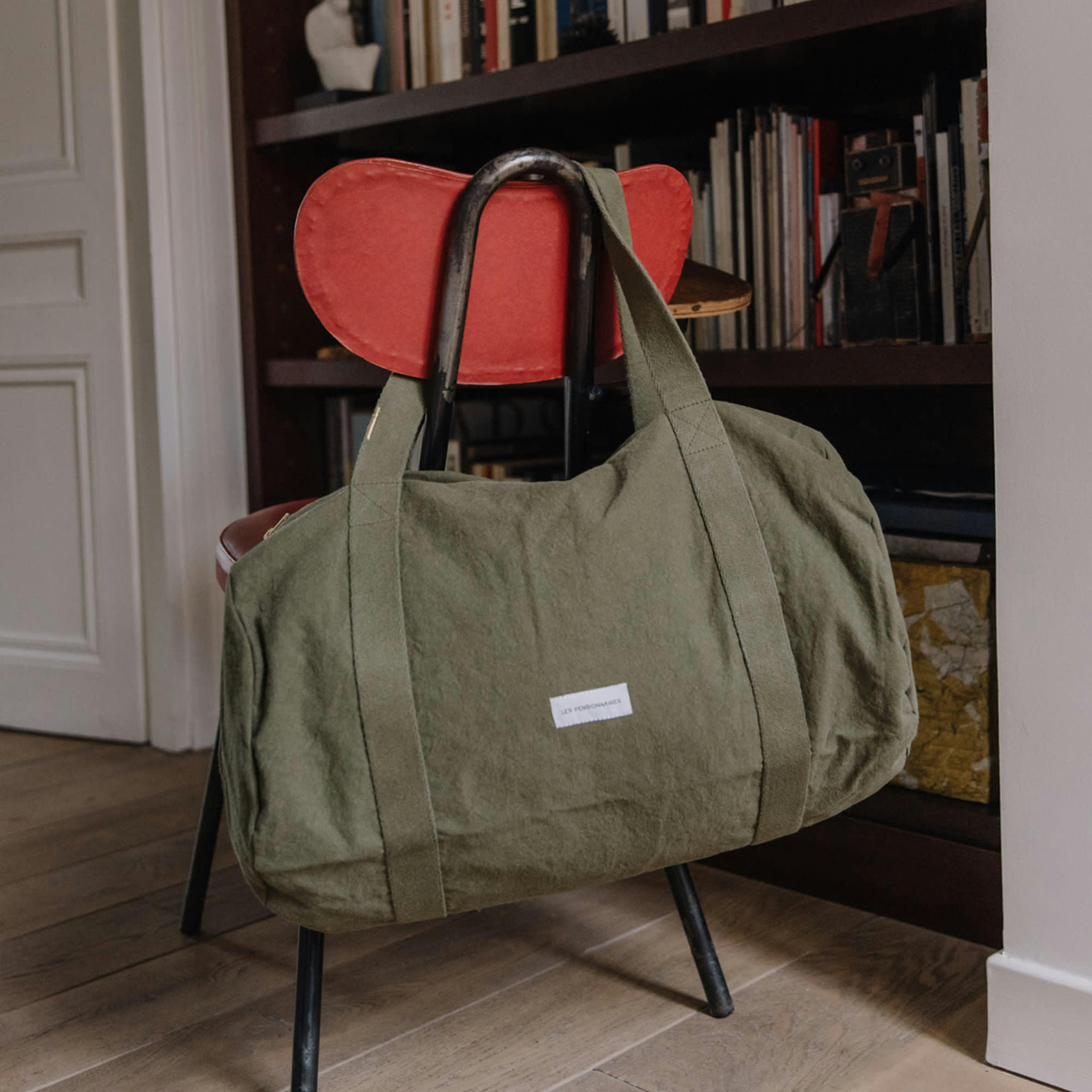 - Sac bowling en toile de coton bio vert câpre