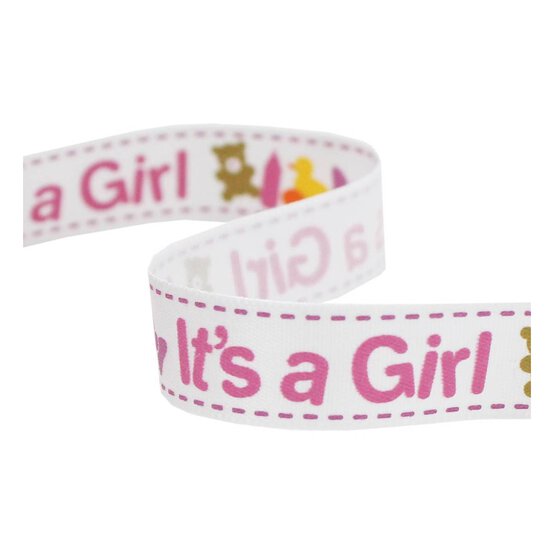 It's a Girl Satin Ribbon 12mm x 3.5m