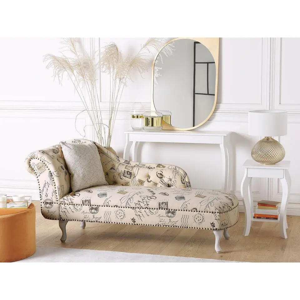 NIMES - Chaise longue - Beige - Linkerzijde - Polyester