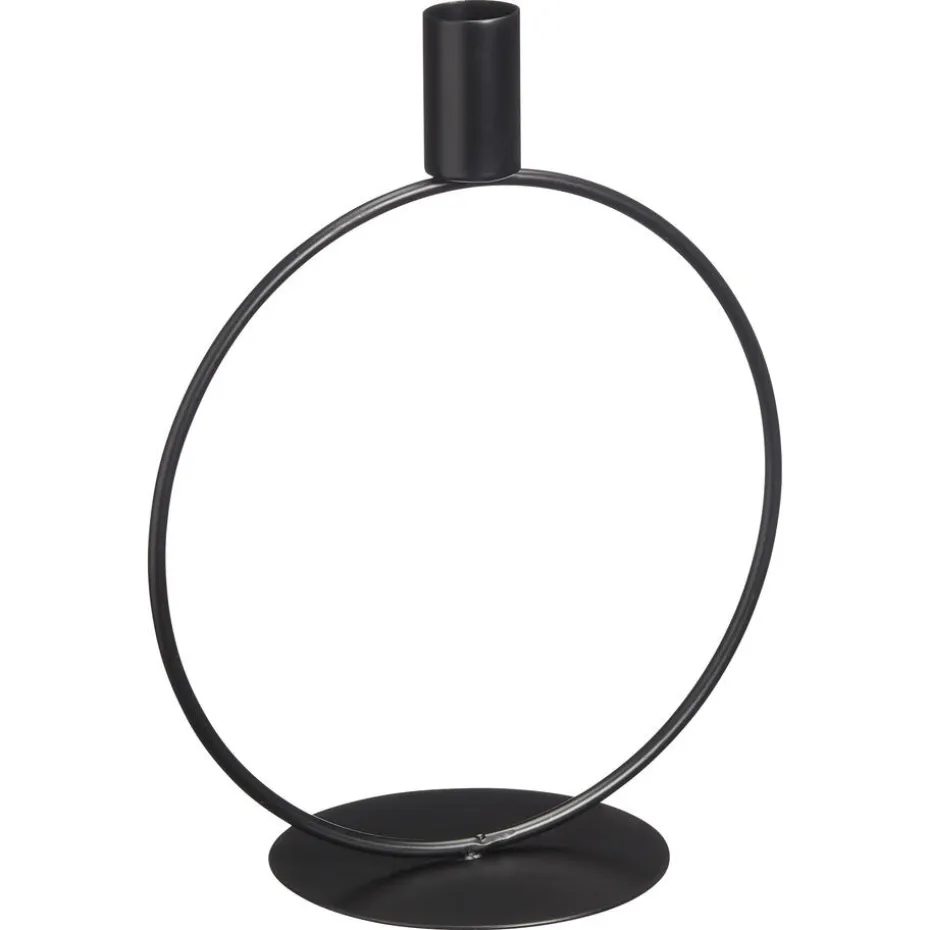 Kwantum Kandelaars | Kandelaars | Kandelaar Obi Rond Zwart