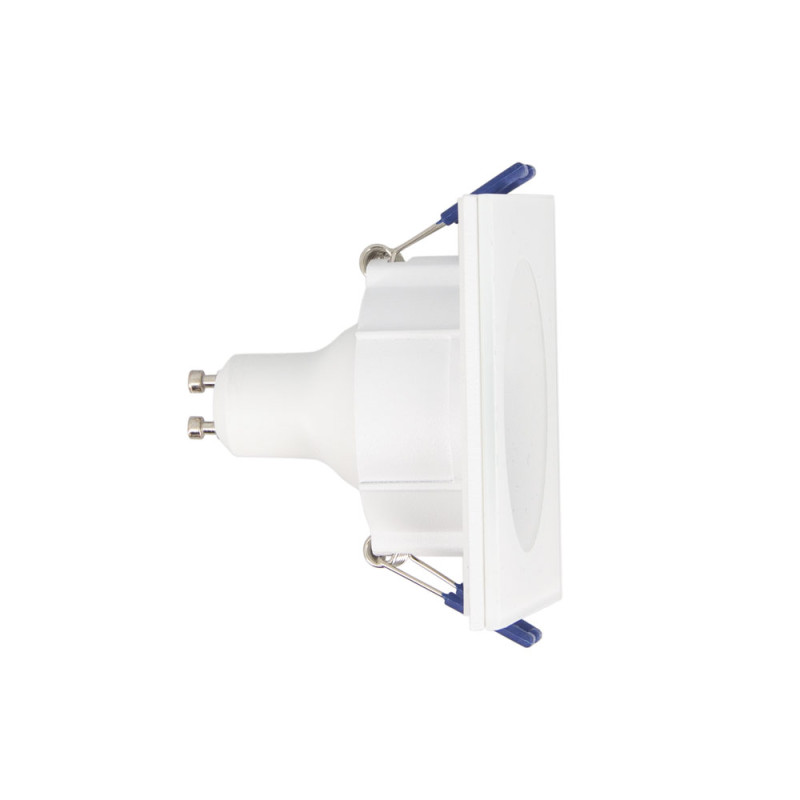 Spot encastrable LED carré aluminium blanc GU10 blanc neutre IP44 345 lm 5 W 3 pièces XANLITE
