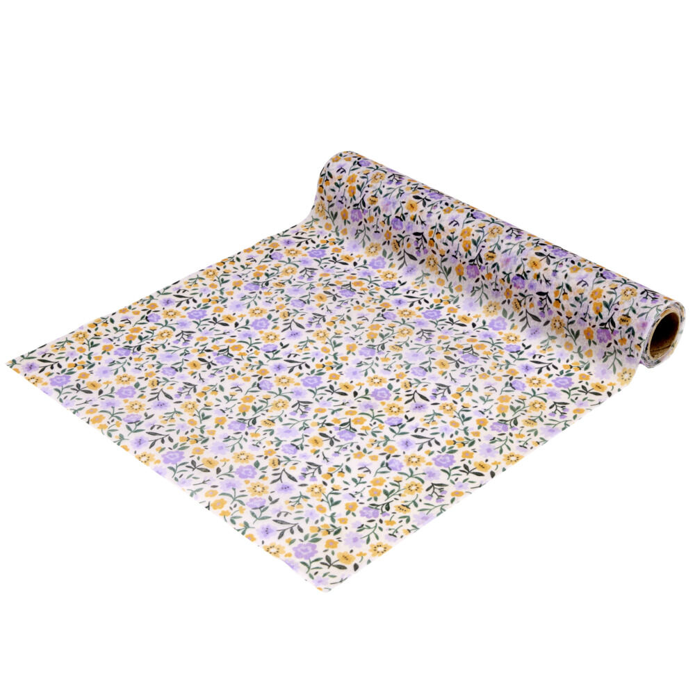 Chemin de table polycoton motif fleur liberty 28x300cm