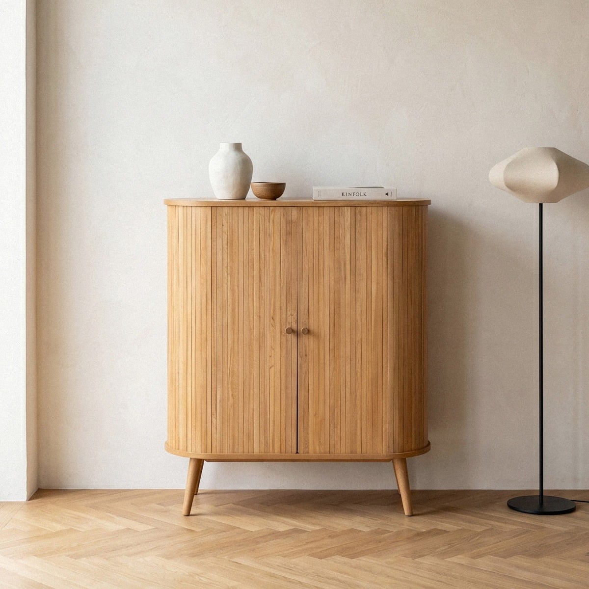 Szafka CORES drewniana dębowa naturalna 100x40x118 cm