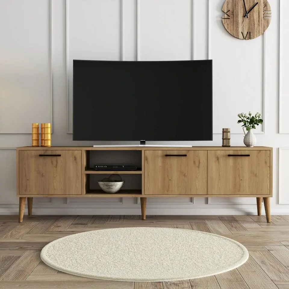 CALICOSY - TV-Meubel EXXEN - Eik - 53x180x35 cm