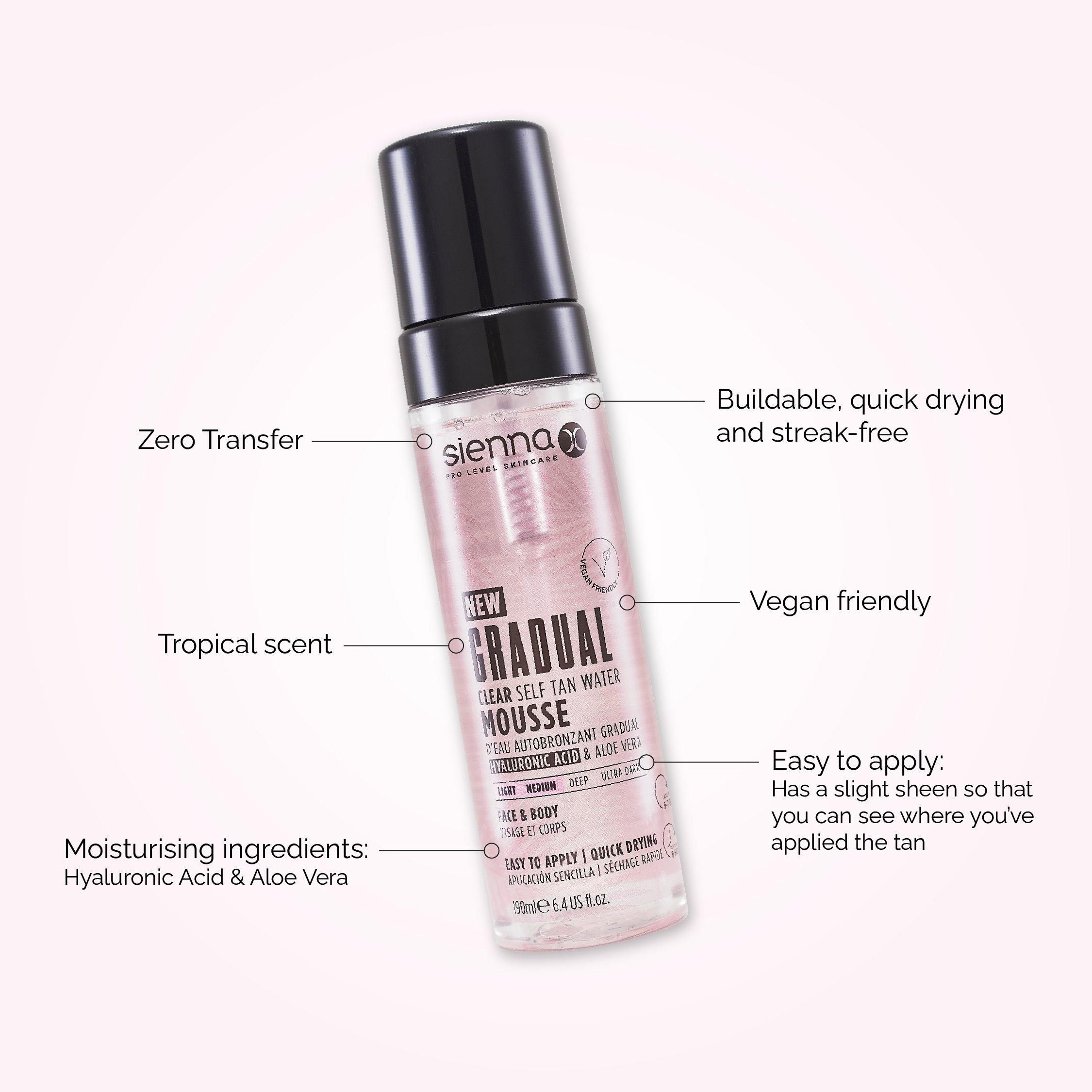 Sienna X Gradual Clear Tan Water Mousse
