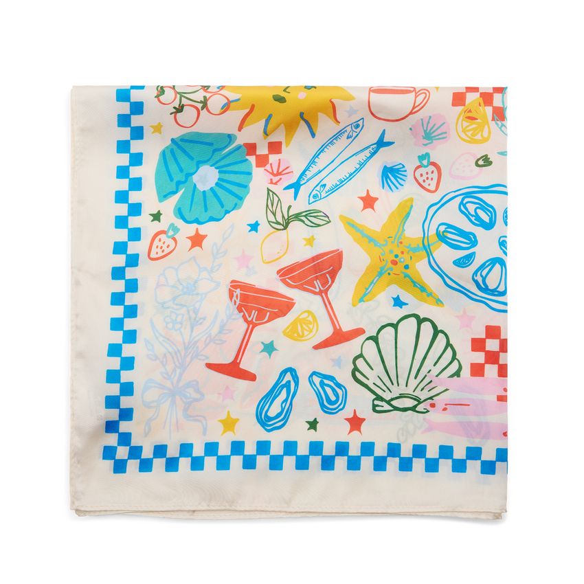 Manfield Multicolor sjaaltje met kleurrijke details