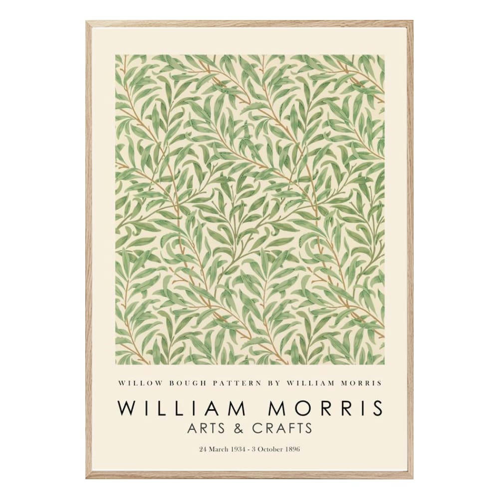 ARTESTA - Affiche décorative avec cadre chêne 40 x 50 cm willow bough pattern