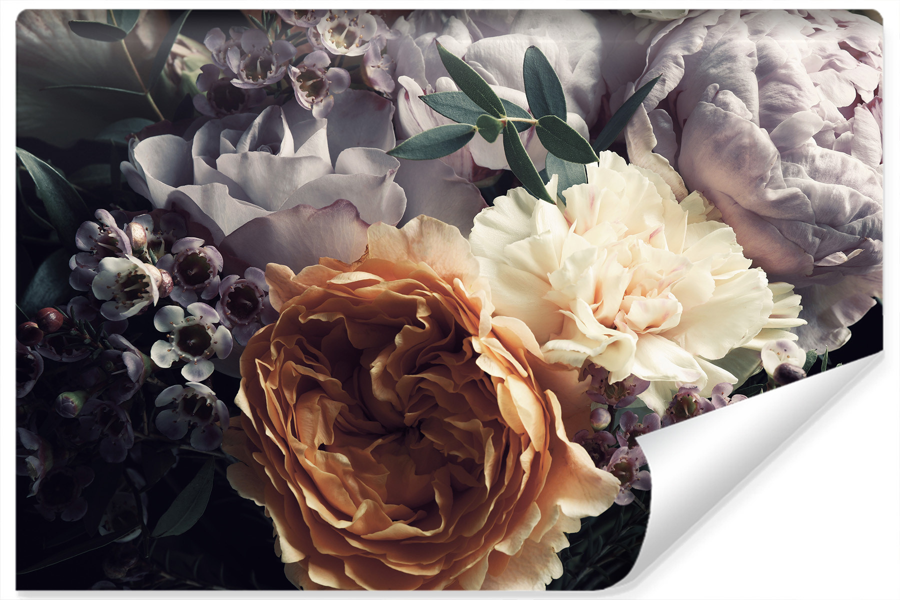 Fototapeta PASTELOWE Peonie Bukiet Kwiaty 90x60cm