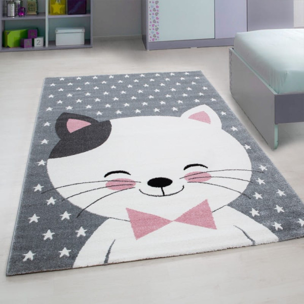 Dywan dziecięcy Kids Kotek różowy 80 cm x 150 cm