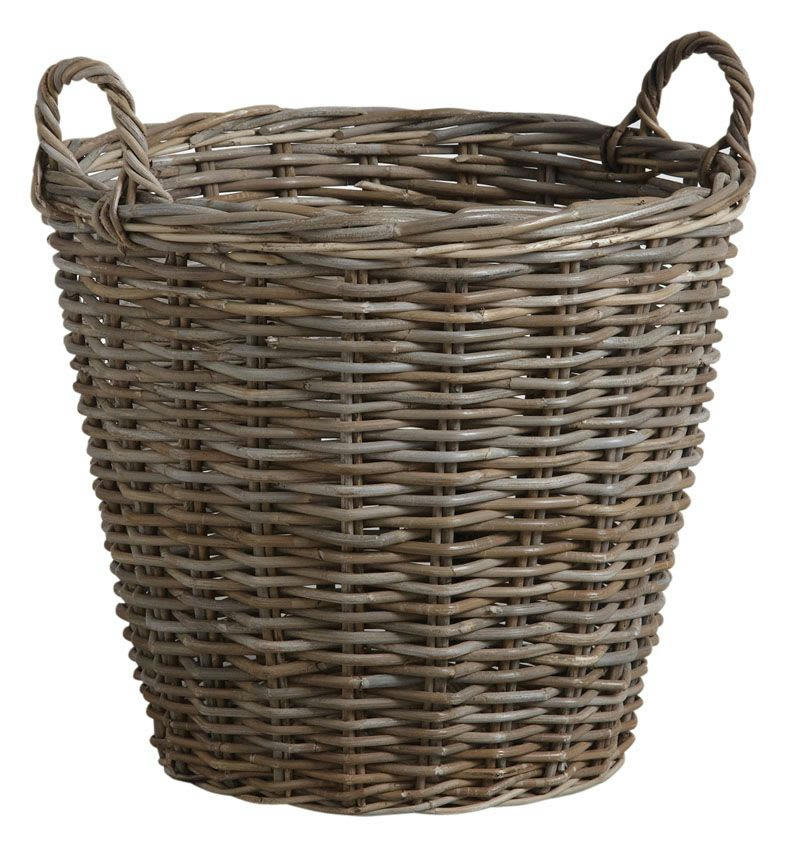 - Grande corbeille en poelet gris