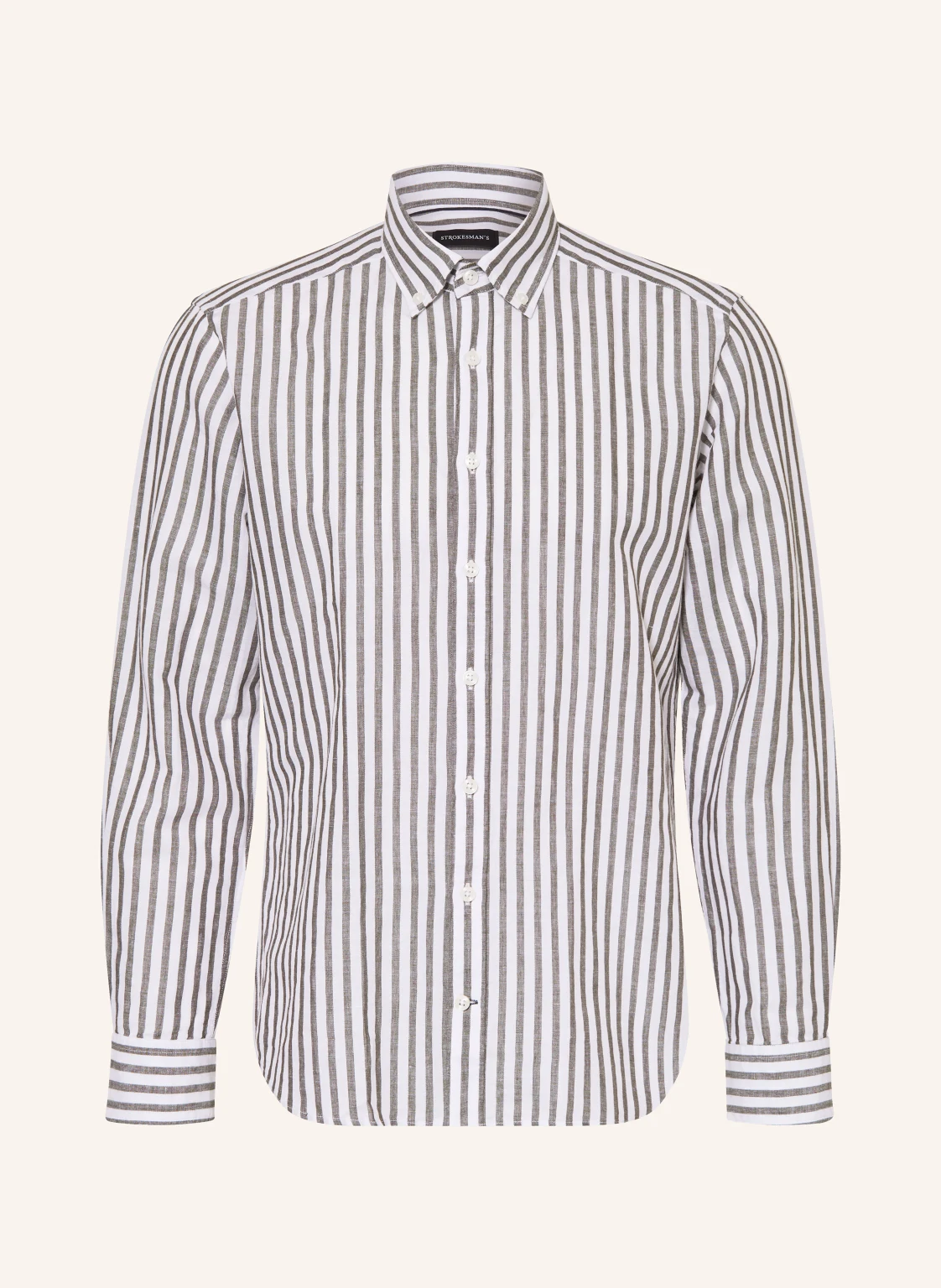 STROKESMAN'S Hemd Regular Fit mit Leinen