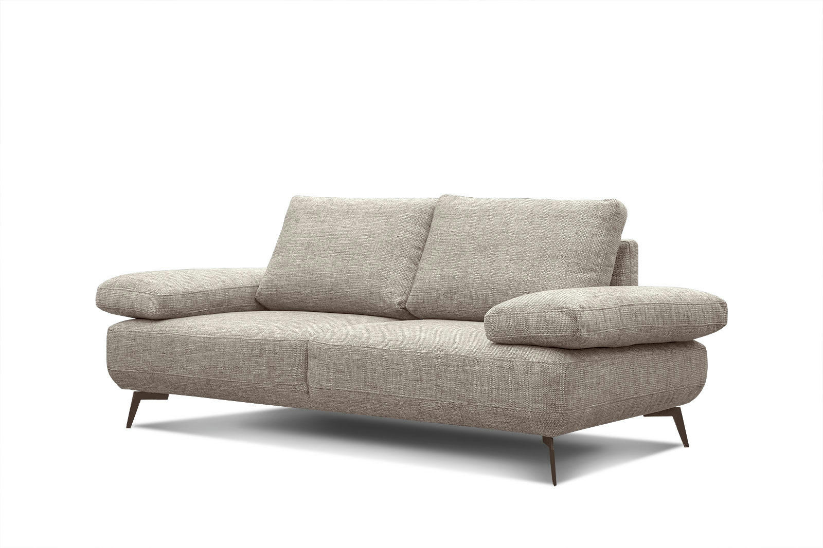 MELLO - Canapé droit 3 places tissu beige