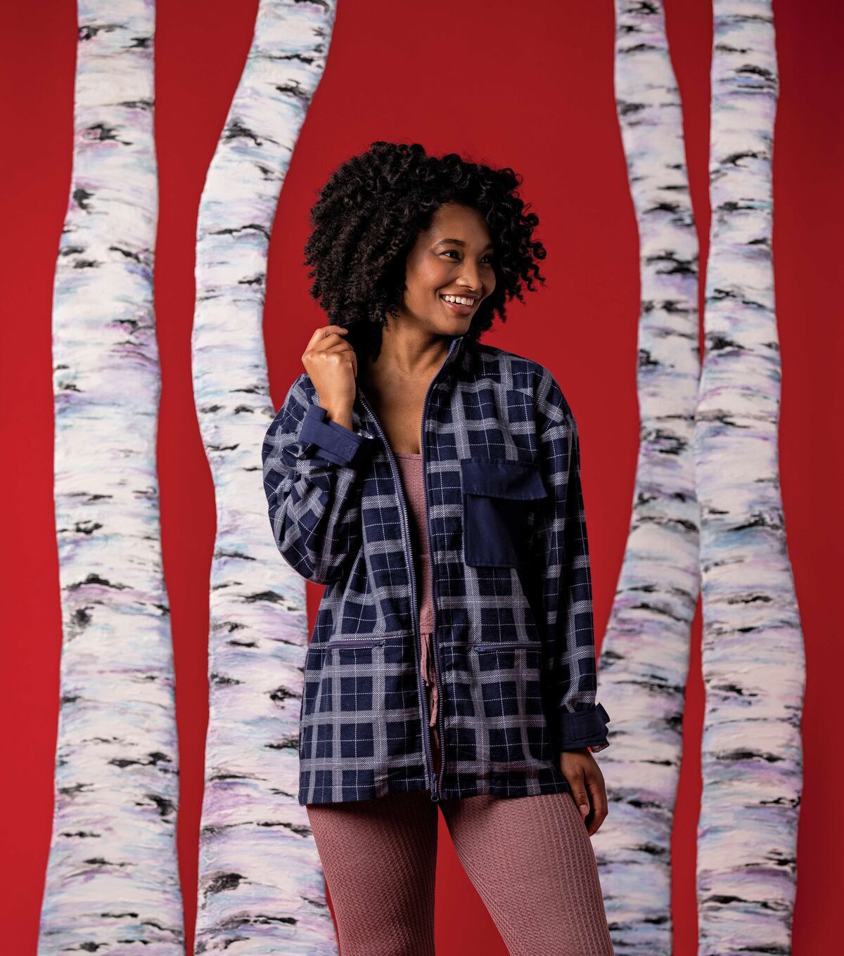 Blue Plaid Super Snuggle Christmas Flannel Fabric