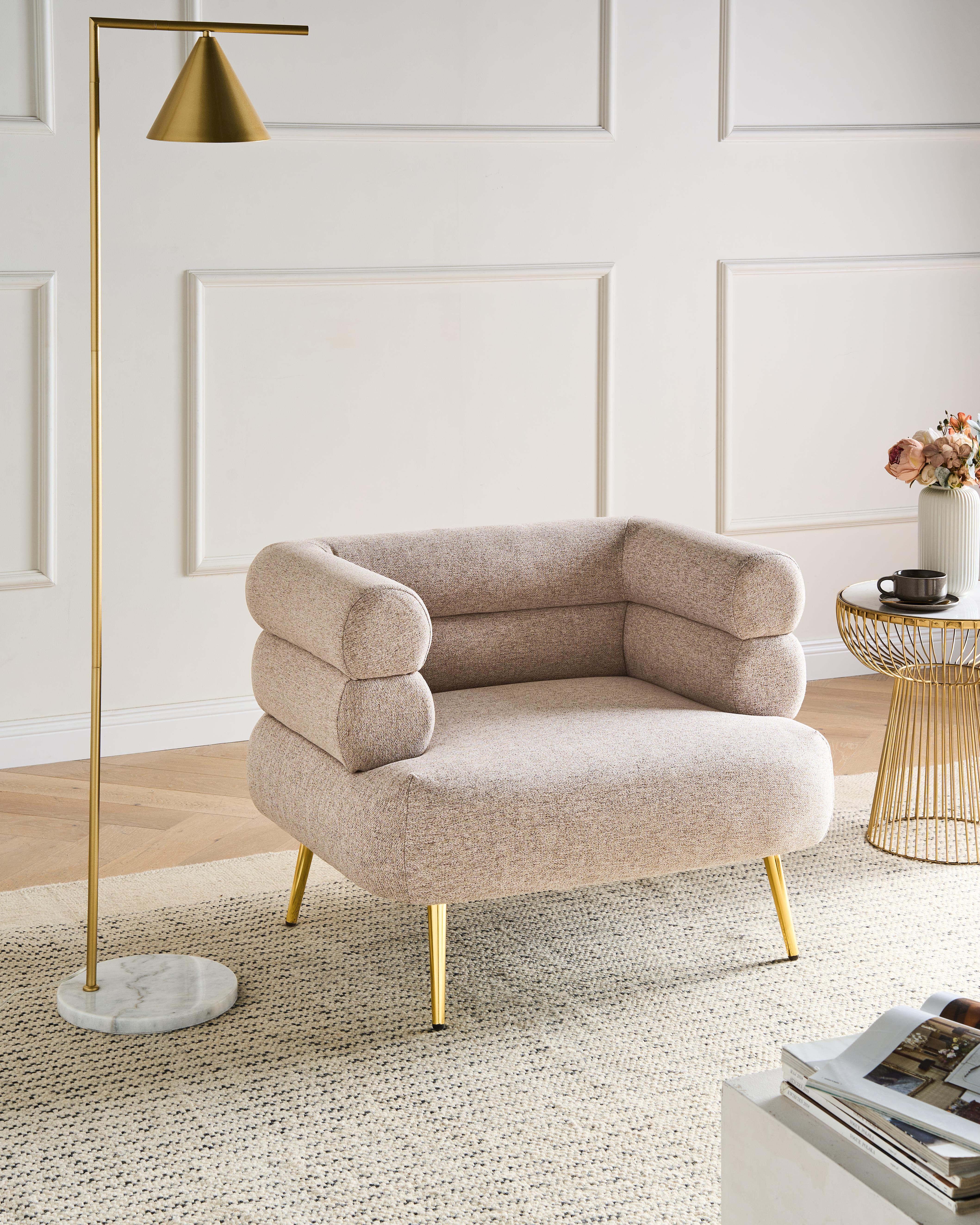 Armchair BOVIK Fabric Beige