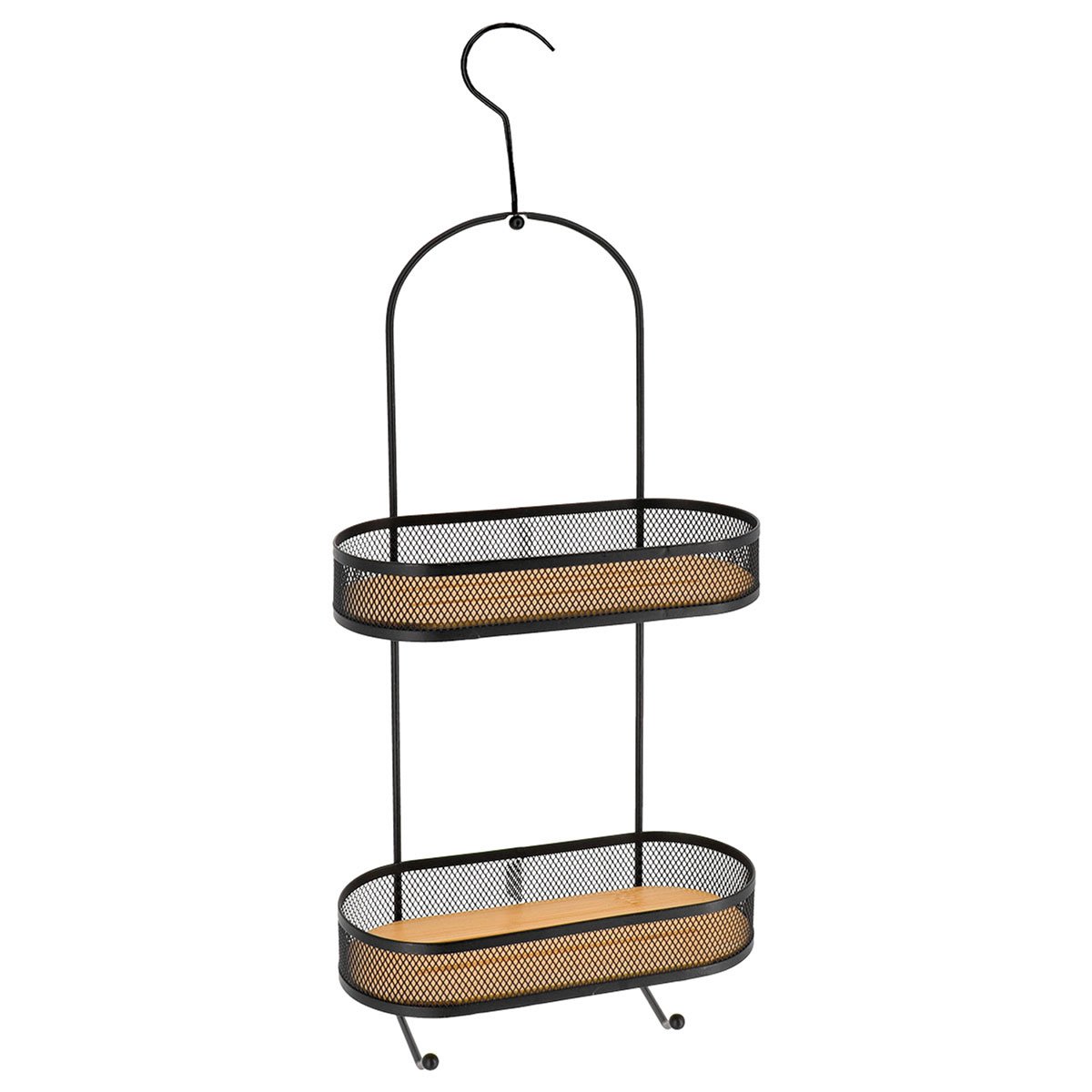 Suporte wc com gancho preto