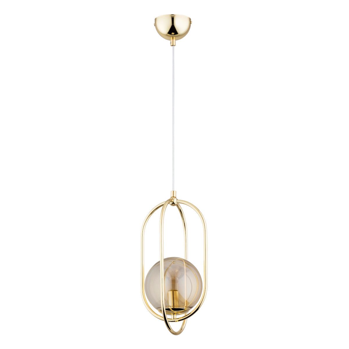 Lampa wisząca BINAR złoto-bursztynowy 1xE14x10W IP20 Alfa