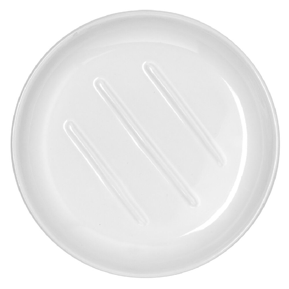 Porte-savon céramique uni blanc