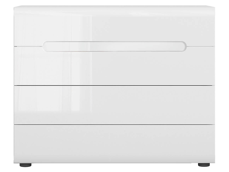 Komoda Azteca Trio 105 cm z 4 szufladami biały połysk