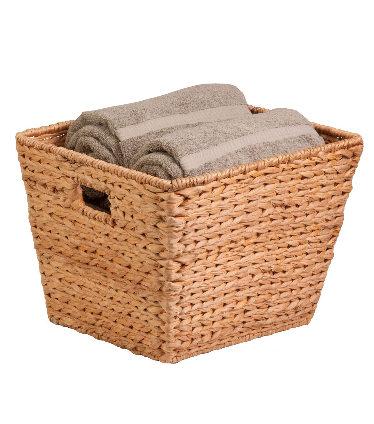 Honey Can Do 15 x 12 Natural Woven Water Hyacinth Basket