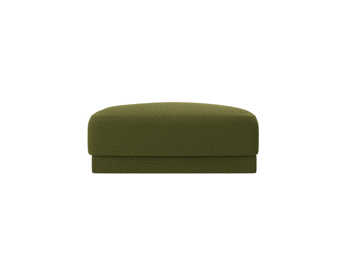 Micadoni Poef Miley boucle donker olijfgroen - 90x90x40cm