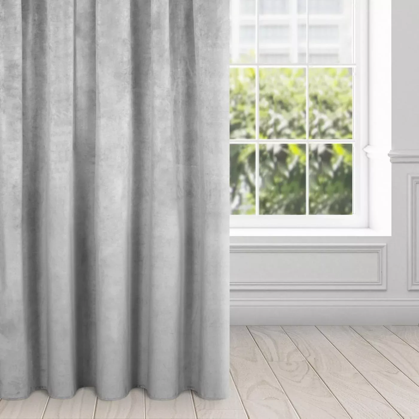 Zasłona stalowa z ekskluzywnego aksamitnego welwetu 290 g/m2 140x270 cm taśma - VILLA