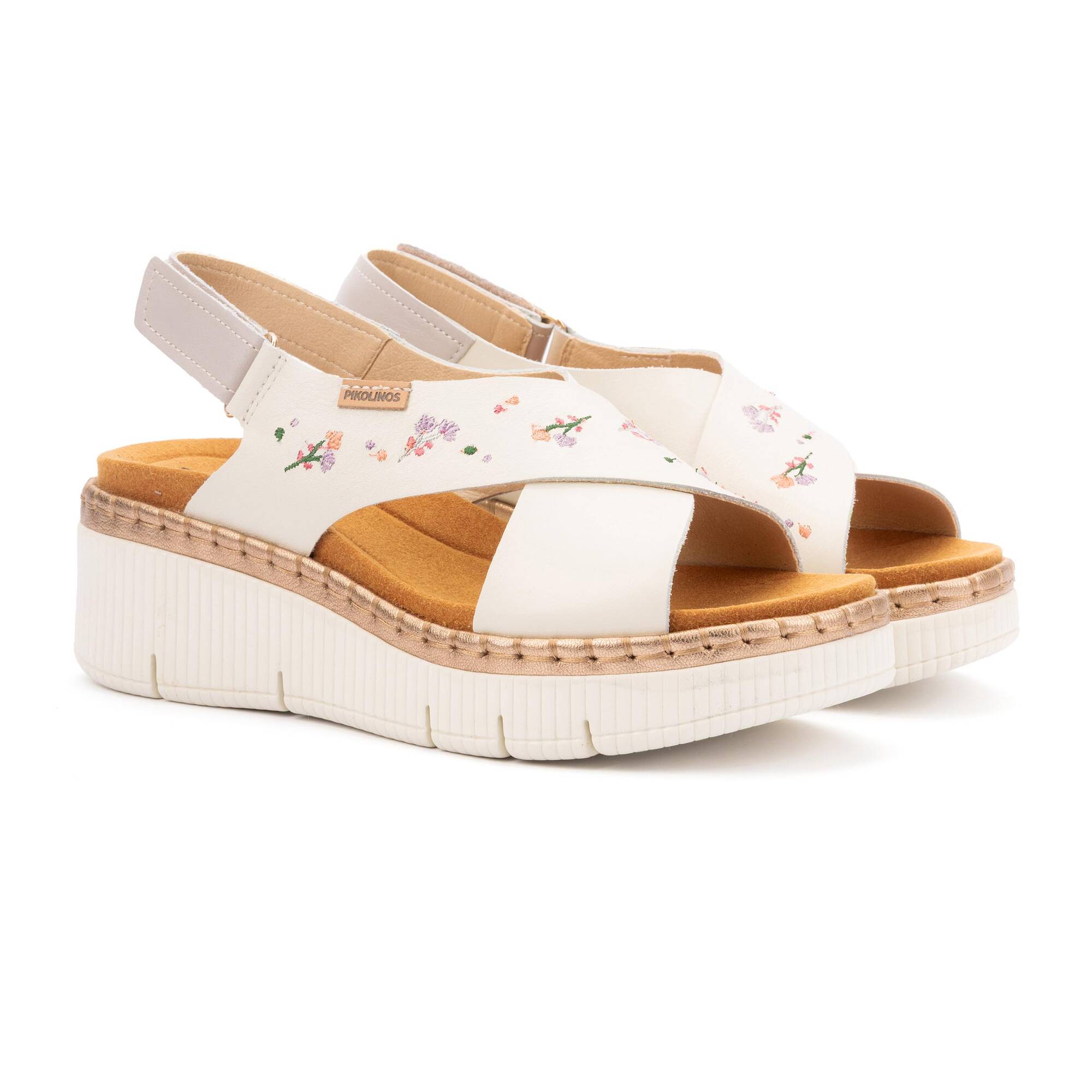 GOMERA - Sandalias con cierre adherente y cuña para mujer