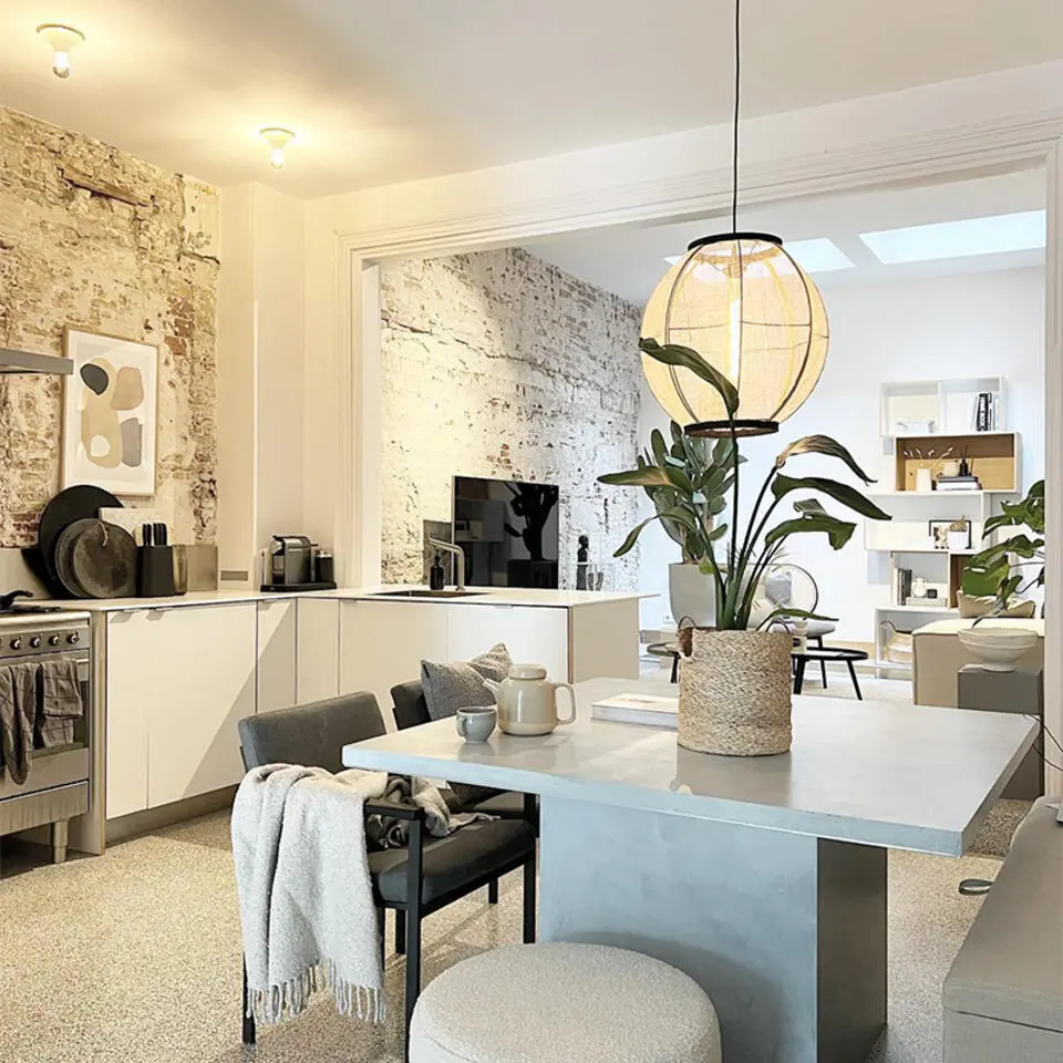 Qazqa hanglamp rob bruin e27