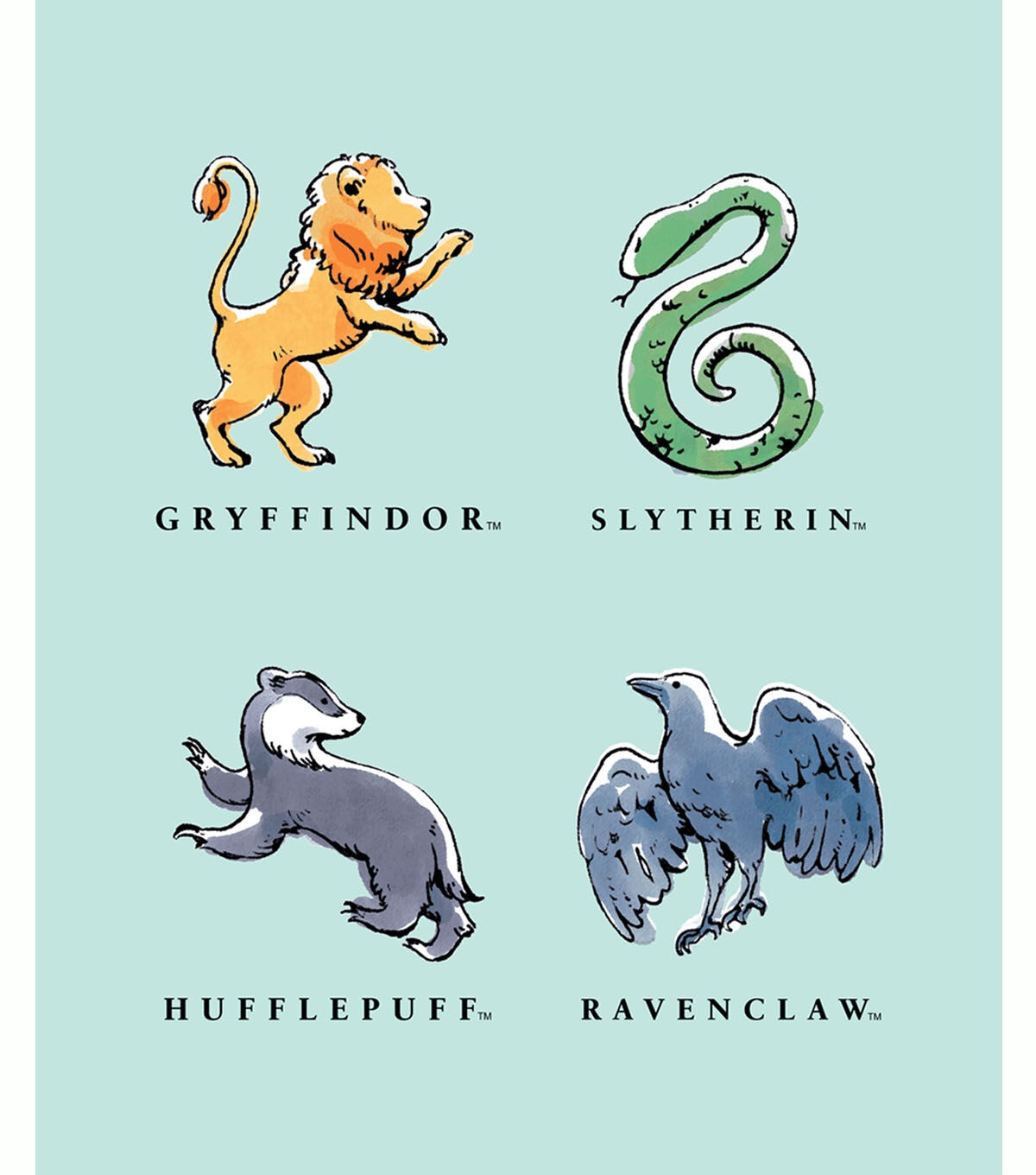 Harry Potter Watercolor Houses Panel