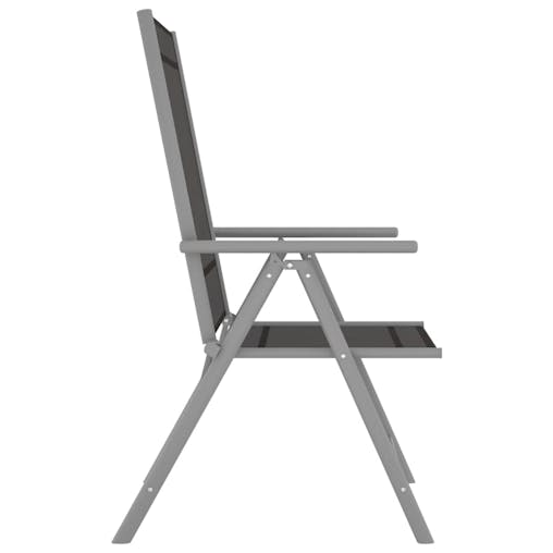 NNEVL Folding Garden Chairs 6 pcs Textilene Black