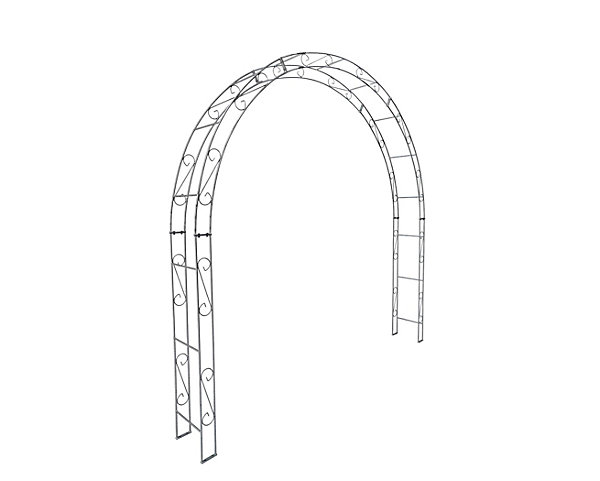 Arche de jardin ALEX sommet arrondi - 240 cm Galvanisé