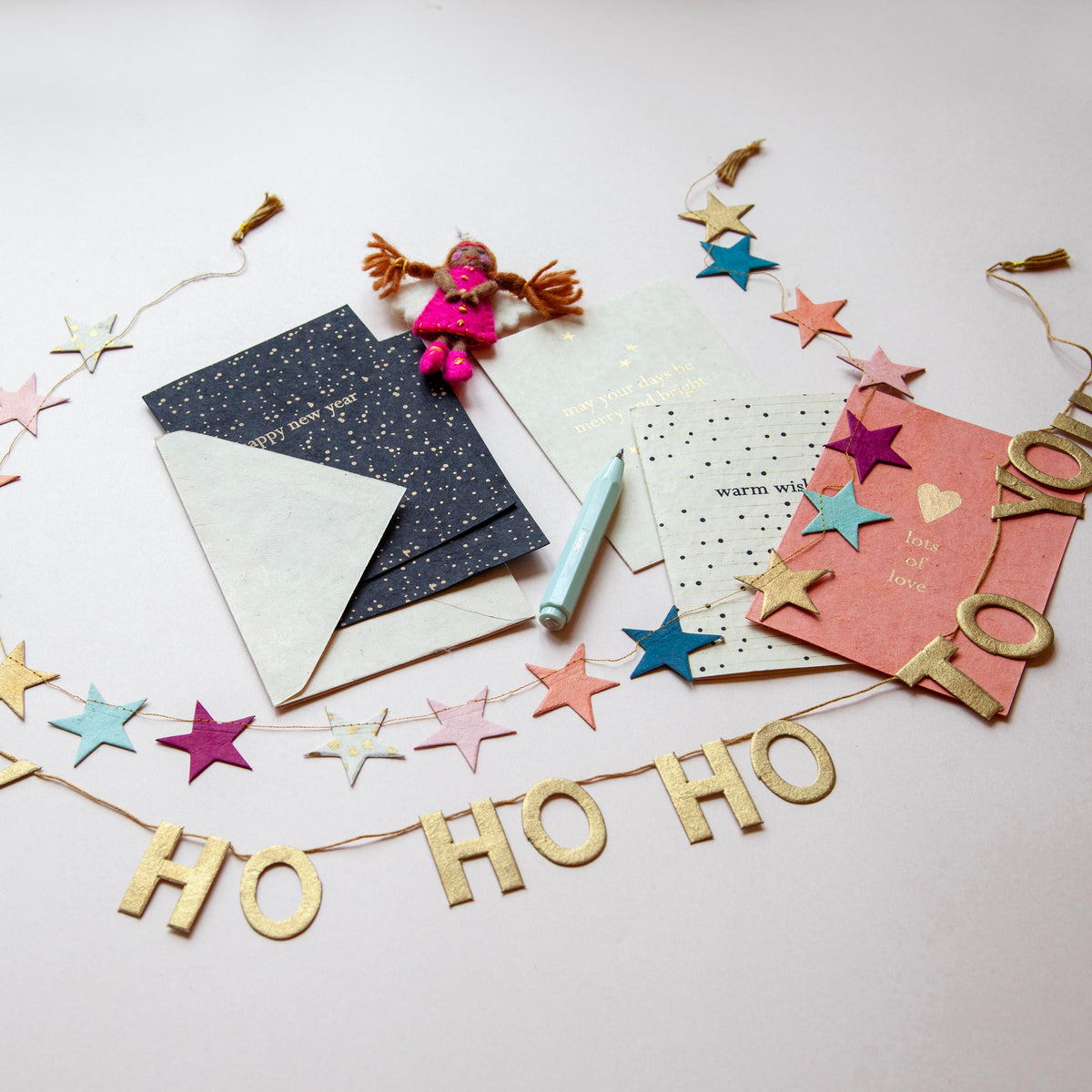 Return to Sender Slinger 1 m Happy Ho Ho Ho van lokta papier