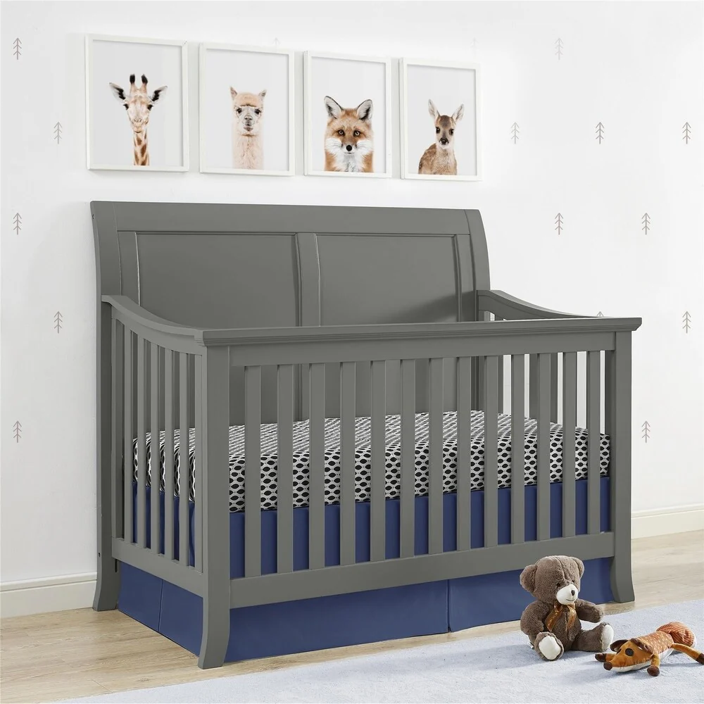 Avenue Greene Lyndon Graphite Grey 4-in-1 Convertible Crib