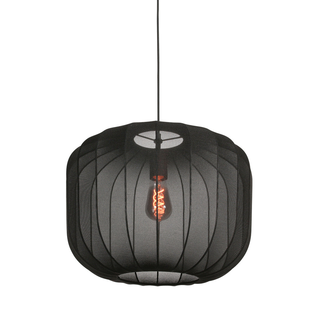 Anne Light & Home Hanglamp Sable Zwart Linnen Ø 45 cm