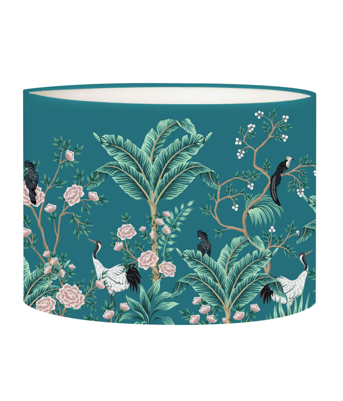 COLORS - Abat-jour chevet Jungle Bleu Canard D: 25 x H: 20