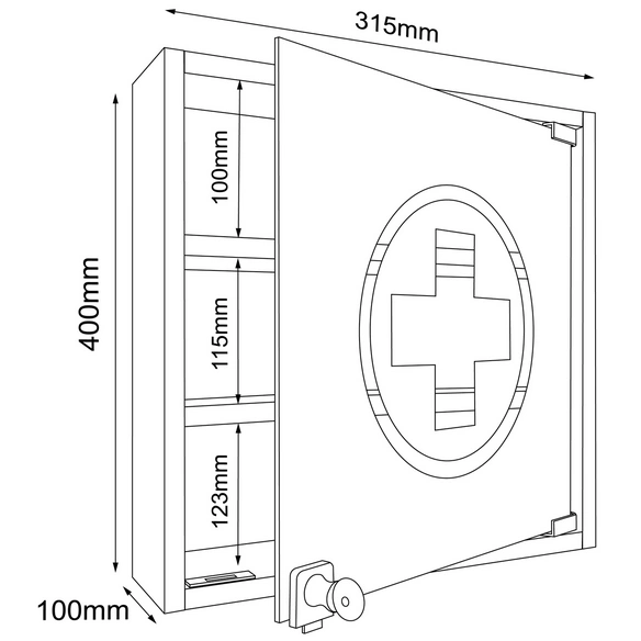 Medizinschrank »Hustila S«, BxHxT: 32 x 40 x 10 cm