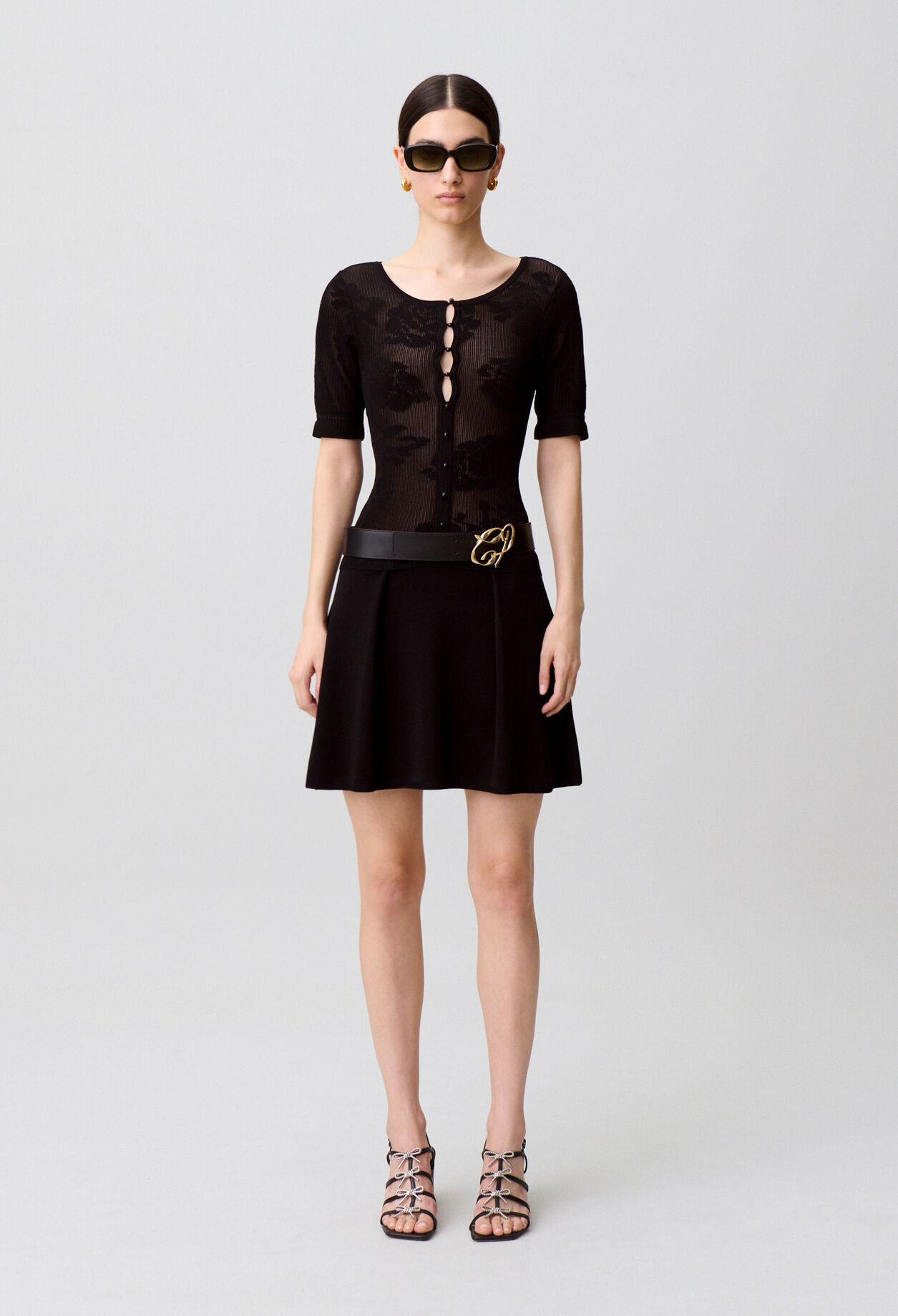 Robe maille fleurs