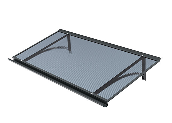 ARCTOM Auvent Ruba 120x54, couleur anthracite RAL7016, plaque anthracite