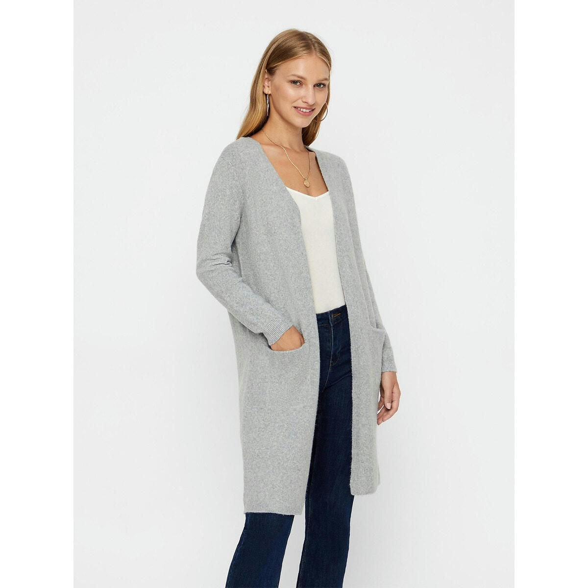 Gilet long en fine maille