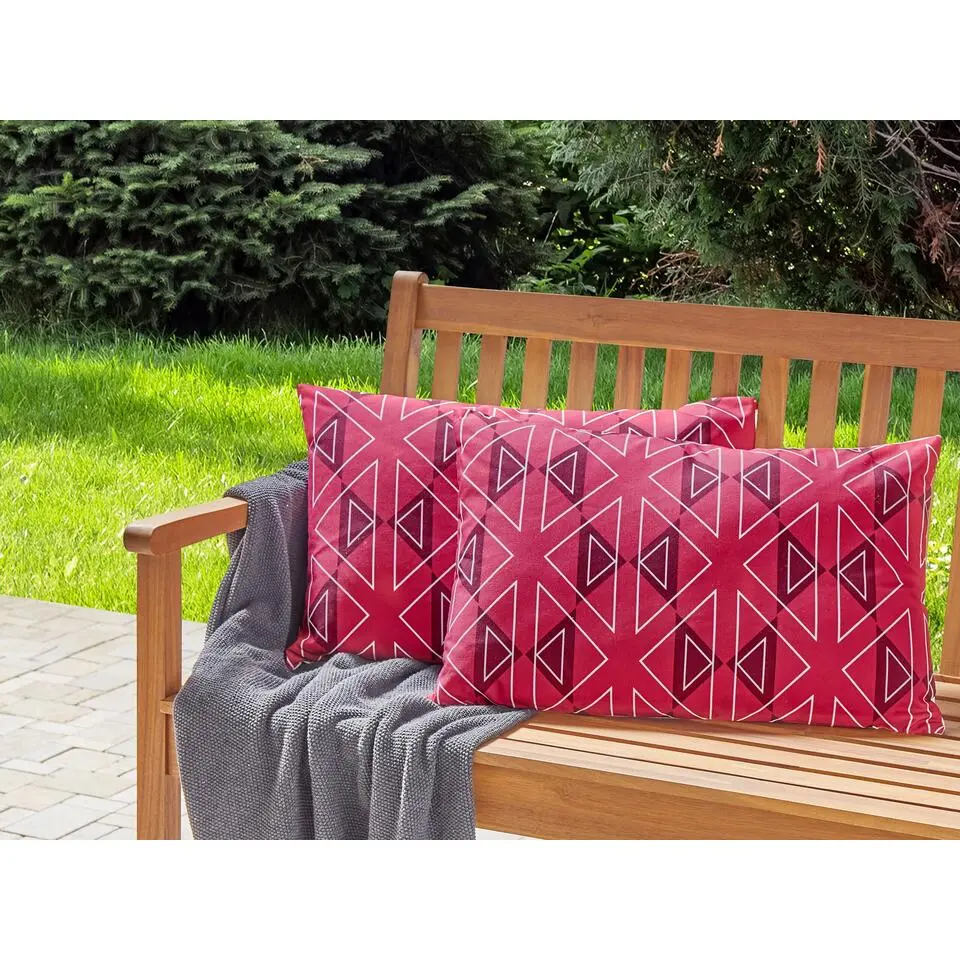 MEZZANO - Tuinkussen set van 2 - Roze - 40 x 60 cm - Polyester