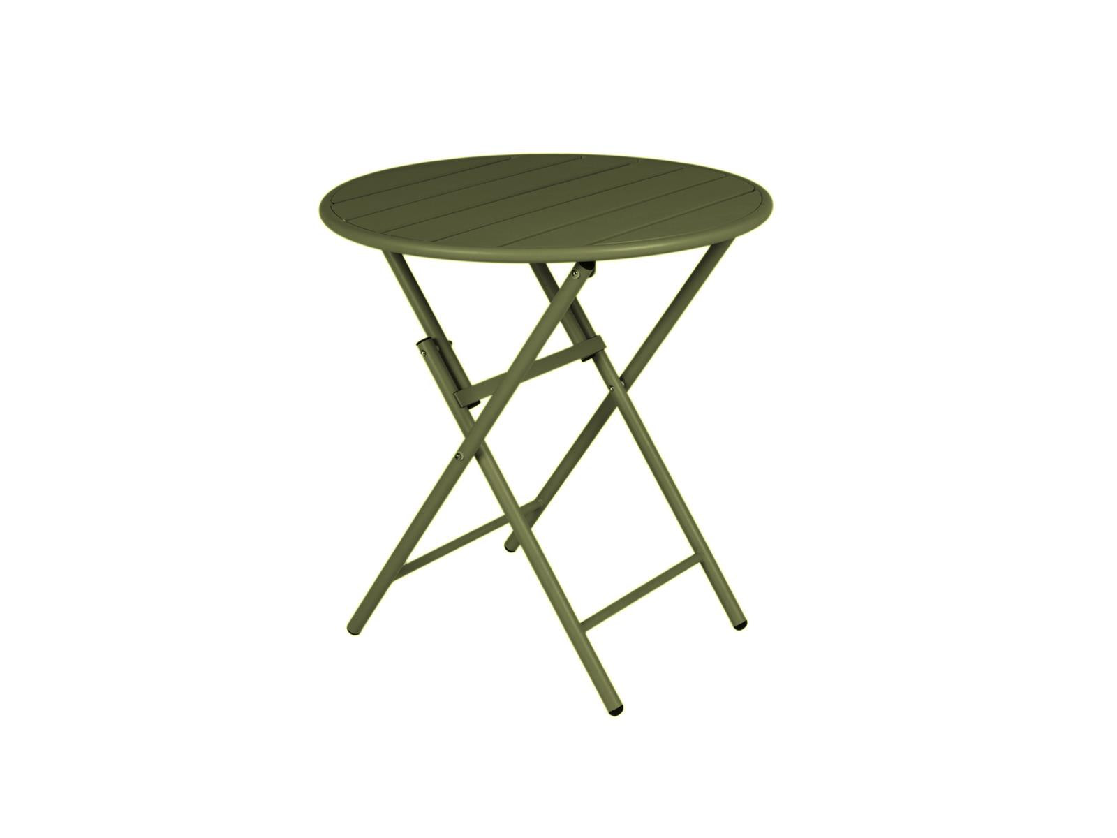 MaximaVida inklapbare metalen ronde tuintafel Max 70 cm olijfgroen