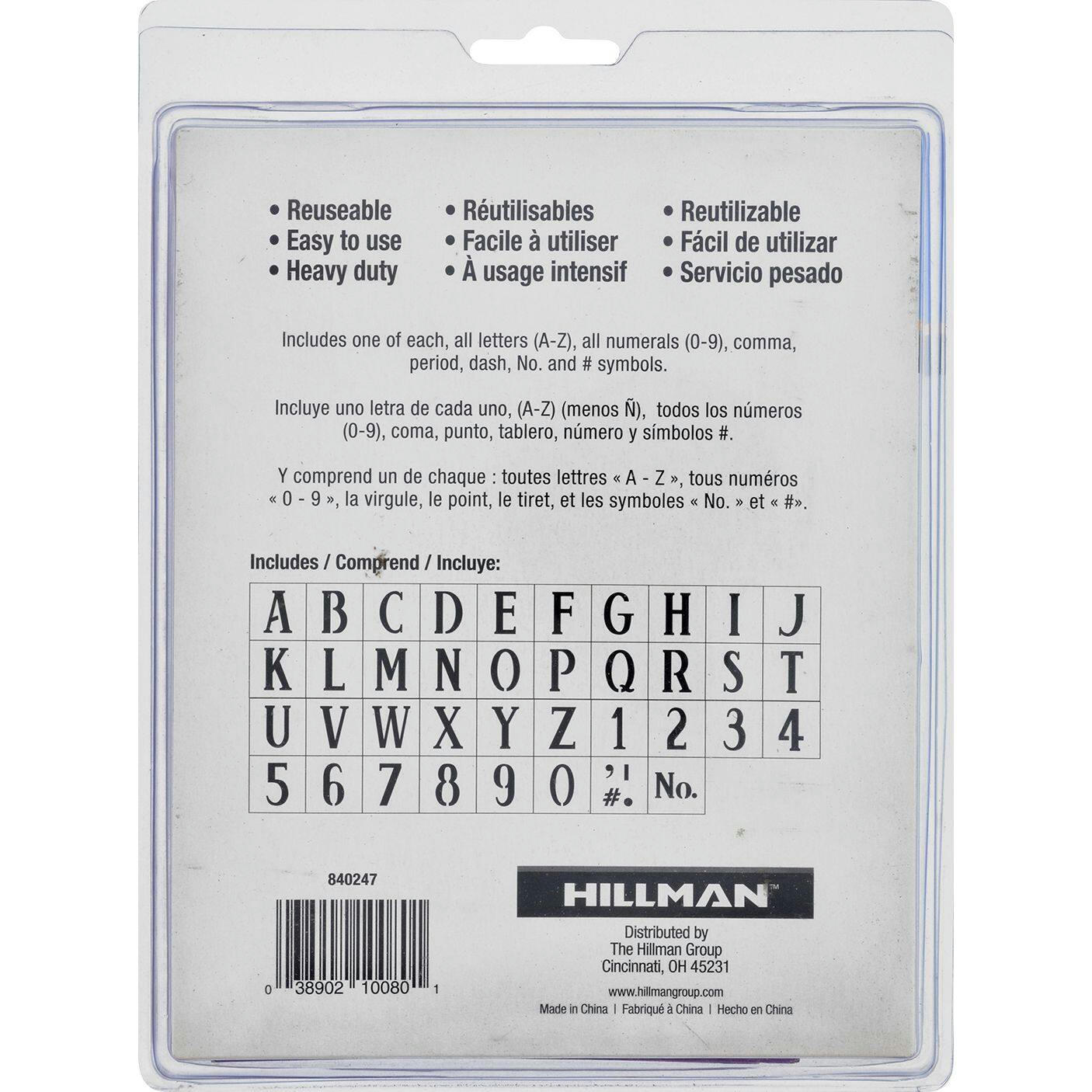 Hillman Decorative Serifs Stencil Pack, 6-in