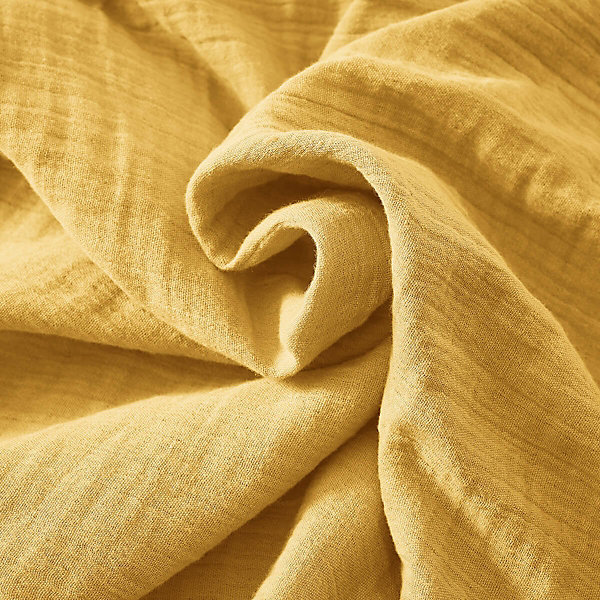 OUREA - Nappe Rectangulaire 150x350cm Gaze de Coton Safran