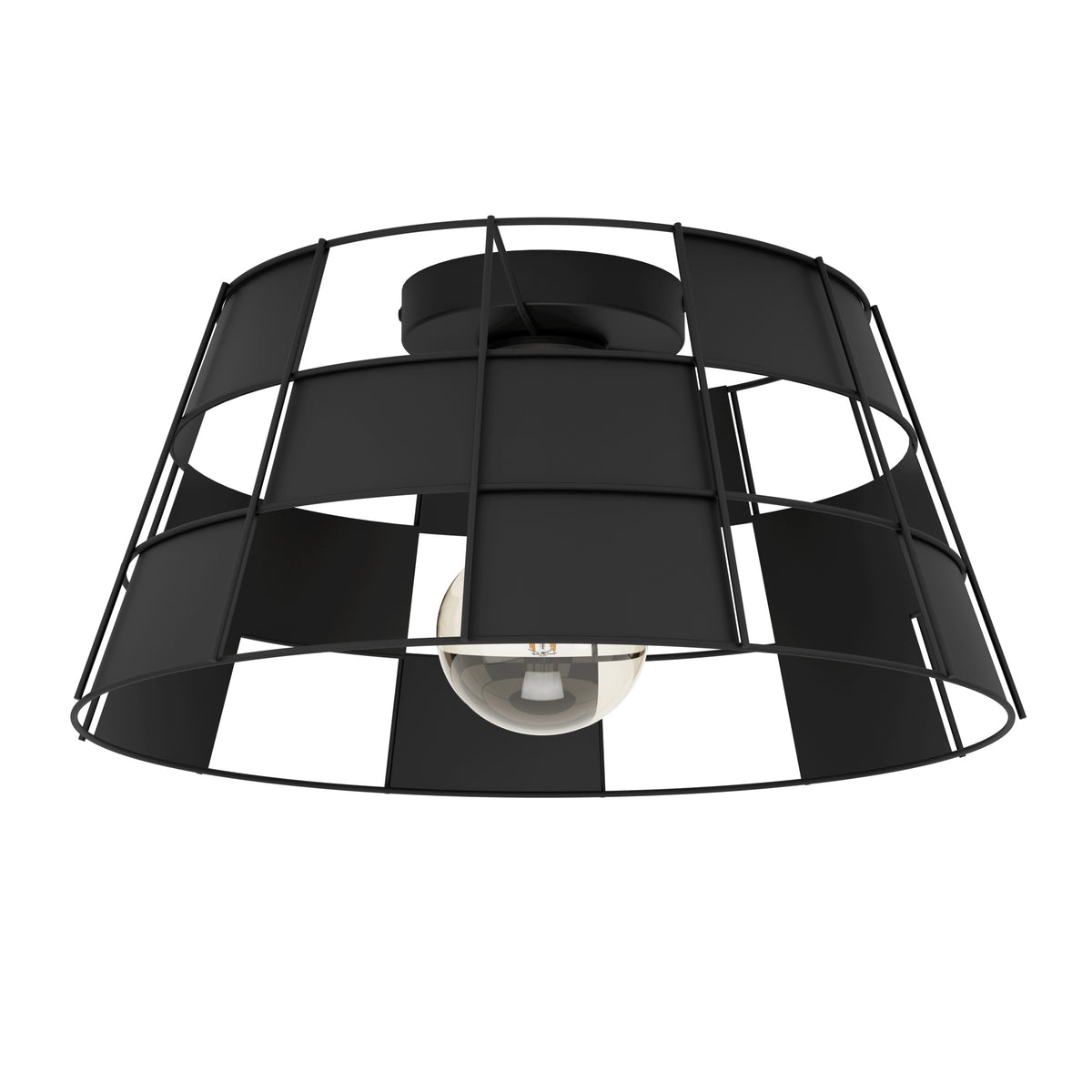 EGLO plafondlamp Pontefract - e27 - ø 42 cm - zwart - staal